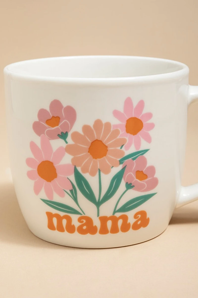 Mama Floral Ceramic Mug