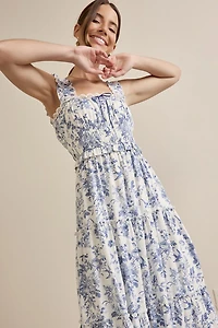 Meghan Ruffle Tiered Midi Dress
