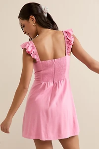 Kaye Flutter Sleeve Mini Dress