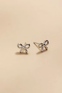 Serena Stainless Steel Bow Stud Earrings