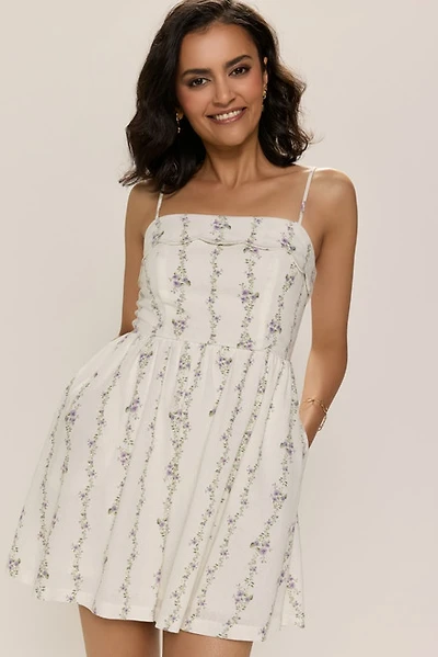 Gabriella Scalloped Neck Mini Dress