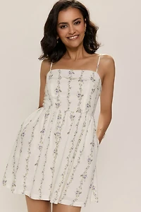 Gabriella Scalloped Neck Mini Dress