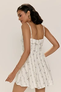 Gabriella Scalloped Neck Mini Dress