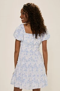 Lilly Puff Sleeve Floral Mini Dress