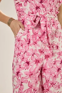 Tina Flutter Sleeve Floral Jumpsuit