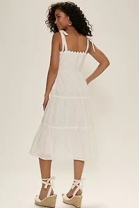 Monique Ric Rac Tiered Midi Dress