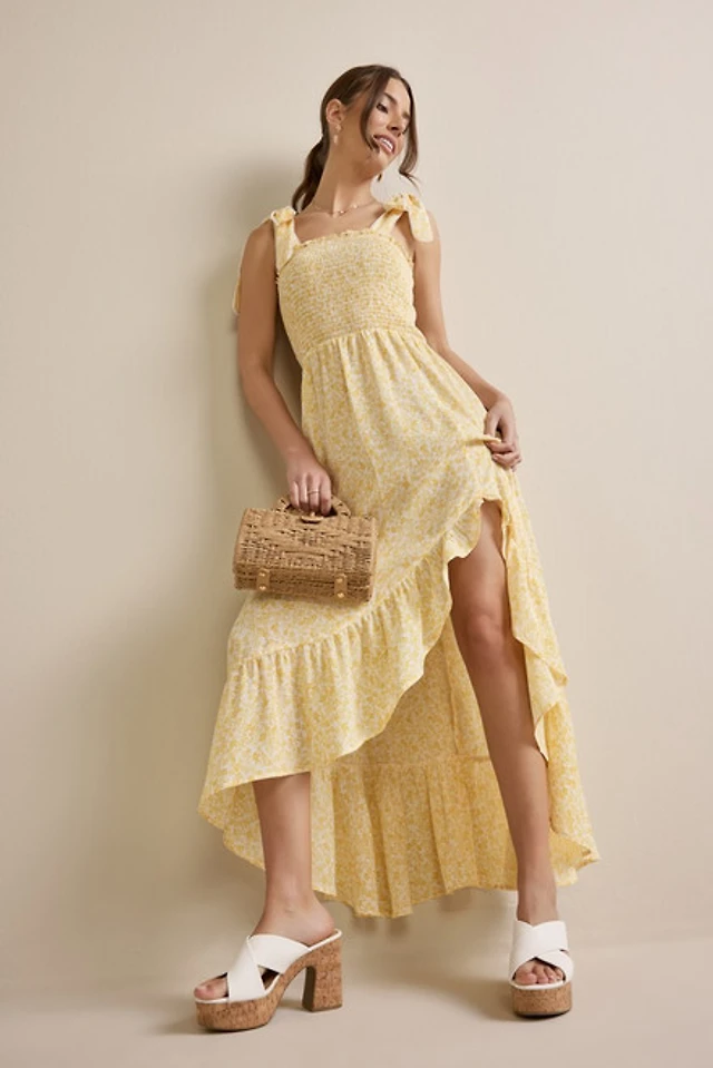 Jaded London Asteria Asymmetrical High-Low Maxi Dress | Pacific City