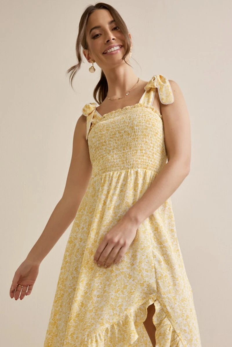 Millie Asymmetrical Floral Maxi Dress
