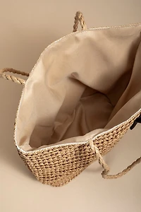 Saint Tropez Straw Shop Tote Bag