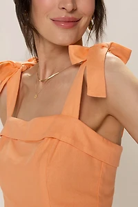 Kayla Tie Strap Peplum Top