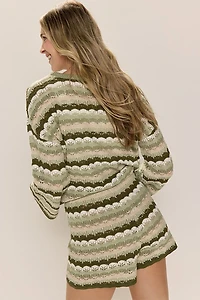 Tracey Striped Chevron Shorts