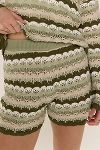 Tracey Striped Chevron Shorts