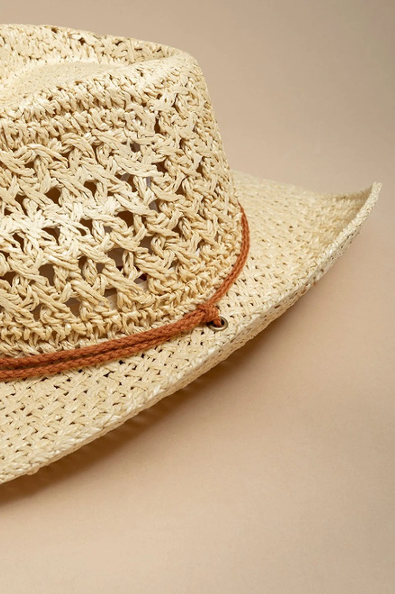 Michelle String Tie Straw Cowboy Hat