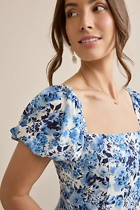 Tabitha Puff Sleeve Midi Dress