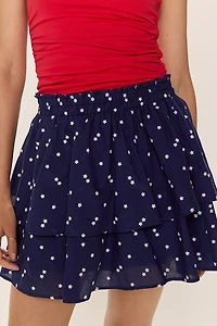 Mable Star Print Flippy Skirt