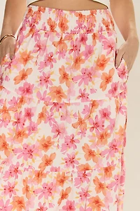 Jenna Floral Tiered Maxi Skirt