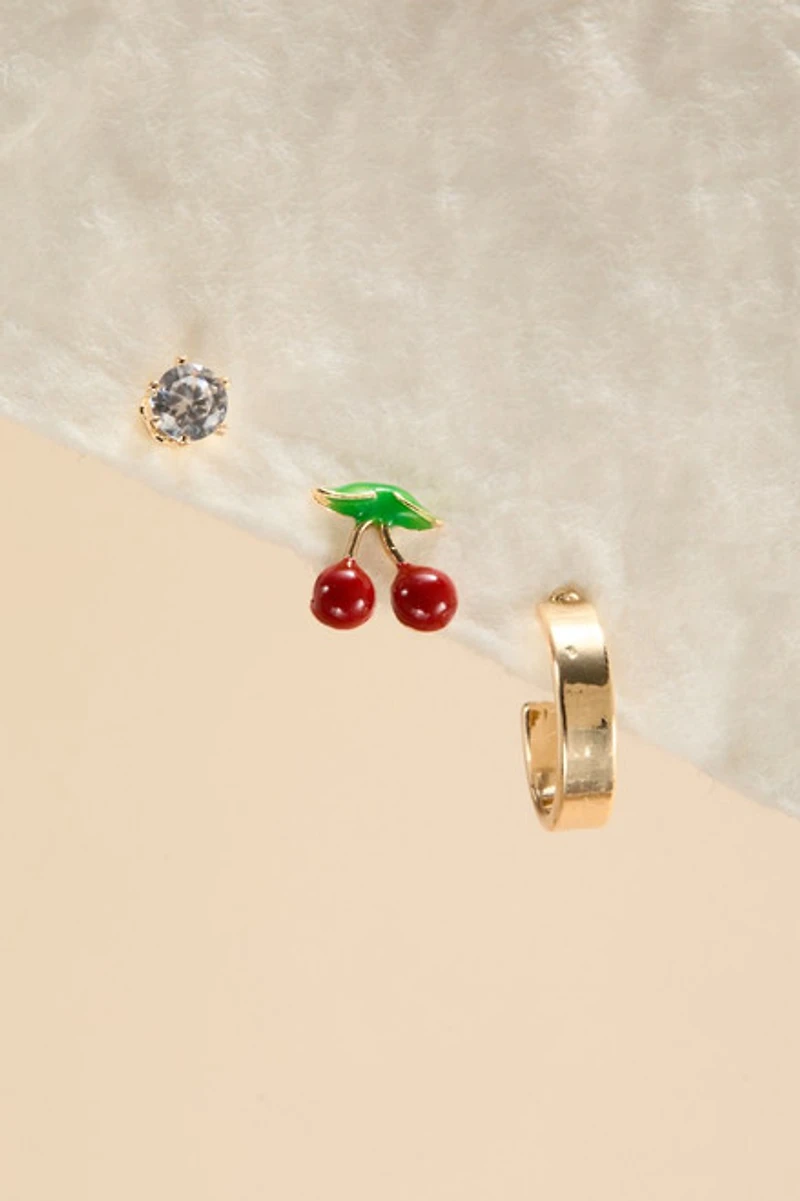 Jayne Cherry Earring Set