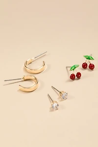 Jayne Cherry Earring Set
