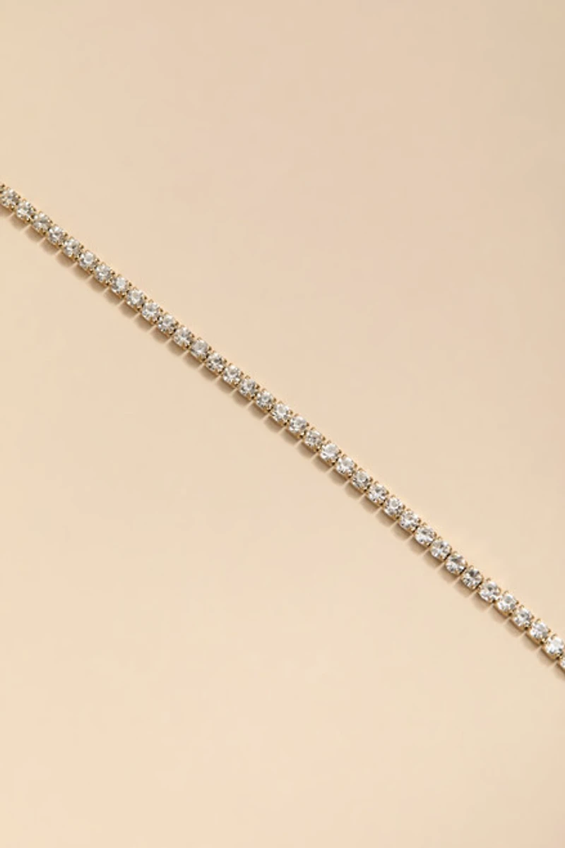 Josie Stainless Steel Pave Anklet