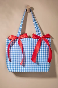 Susanna Gingham And Bow Tote Bag