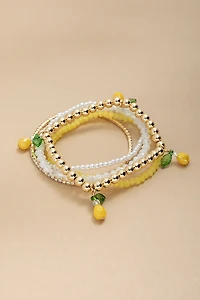 Claudia Lemon Charm Bracelet Set