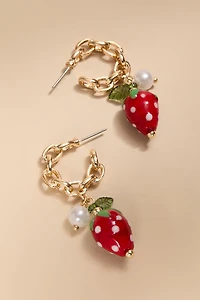Mia Strawberry Chain Drop Earrings