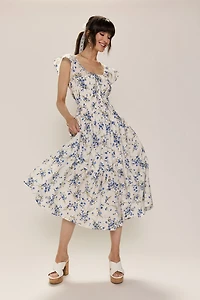Natalie Floral Smocked Midi Dress