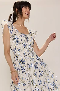 Natalie Floral Smocked Midi Dress