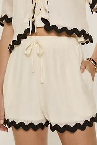 Janell Ric Rac Hem Shorts