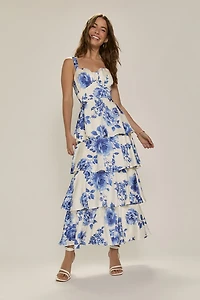 Clare Tiered Bow Back Maxi Dress