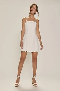 Roxanne Ric Rac Eyelet Mini Dress