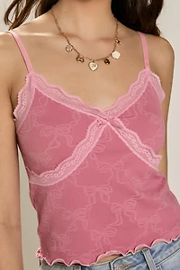 Mary Bow Print Cami