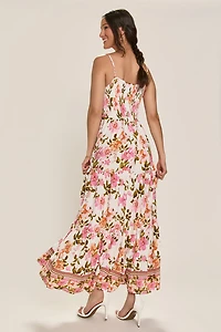 Lenora Ruched Floral Maxi Dress