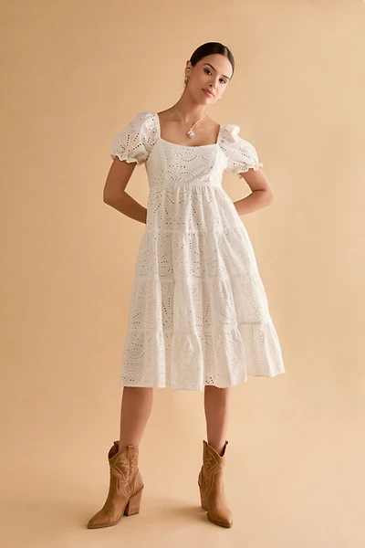 Ashley Eyelet Bow Back Midi Dress