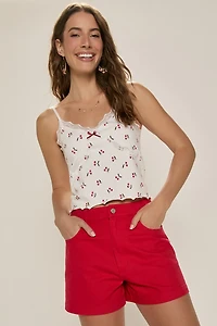 Ann Cherry Print Cami Top