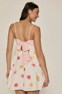 Audrey Bow Back Floral Mini Dress