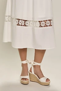 Kathy Lace Trim Midi Dress