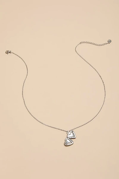 Iva Stainless Steel Silver Locket Pendant Necklace
