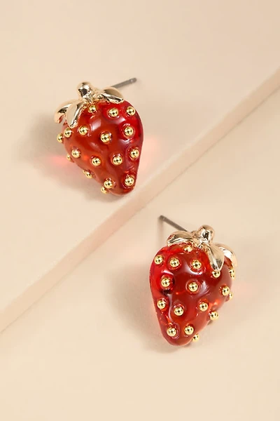 Gracie Strawberry Stud Earrings