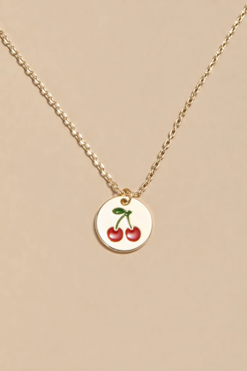Patsy Cherry Coin Pendant Necklace