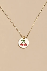 Patsy Cherry Coin Pendant Necklace