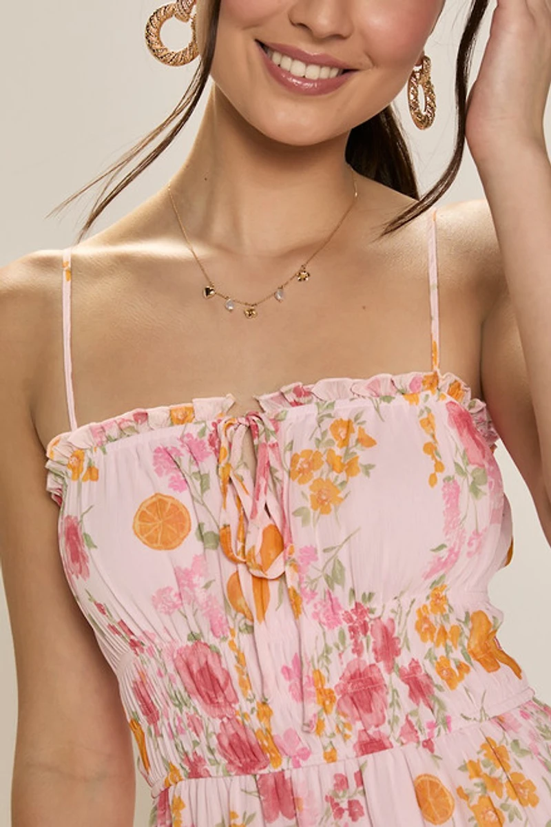 Aurora Ruffle Tiered Midi Dress