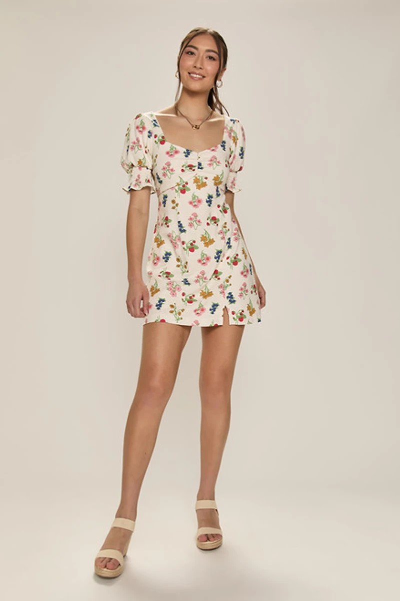Trudy Fruit Print Mini Dress