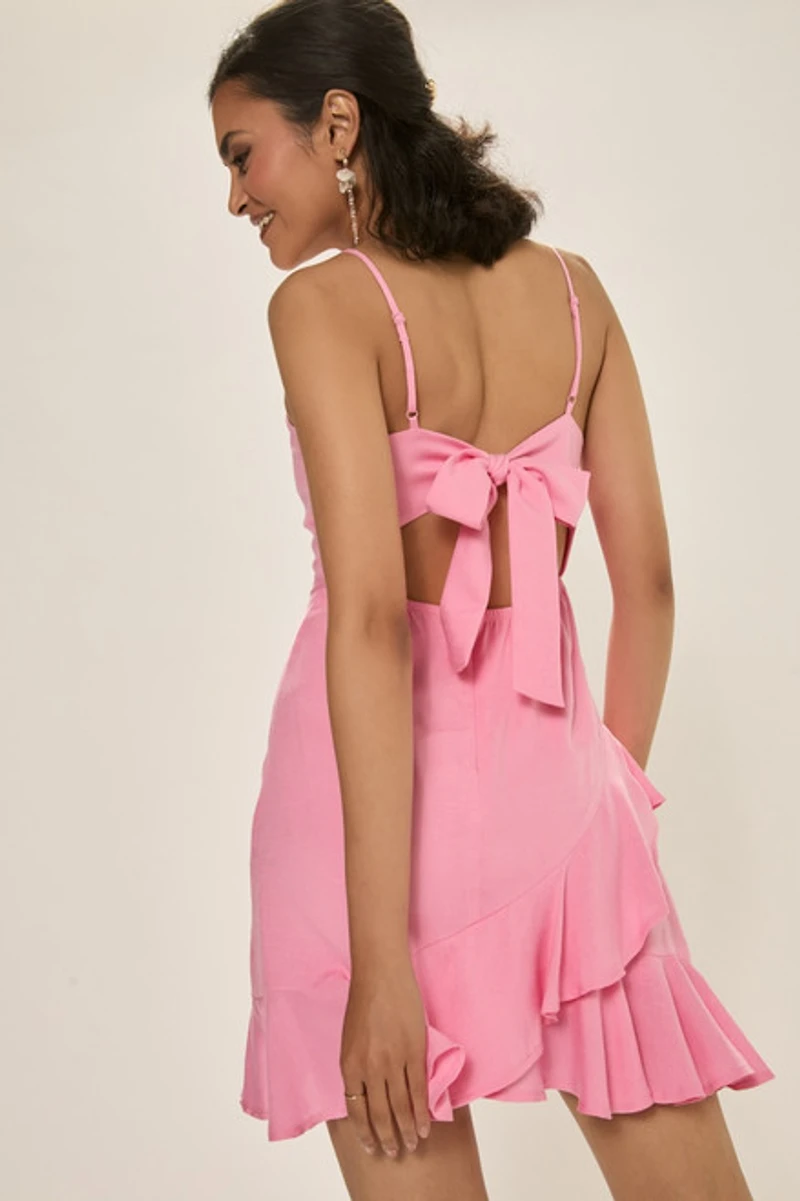 Gayle Bow Back Mini Dress