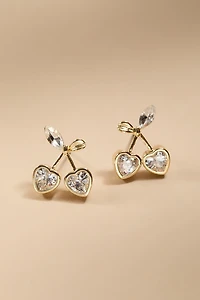 Velma Crystal Cherry Heart Earrings