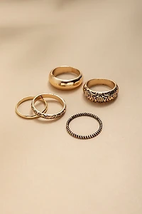 Whitney Embossed Ring Set