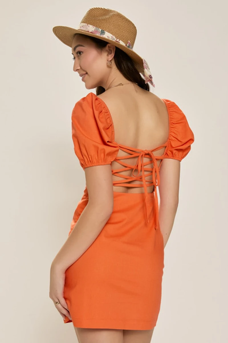 Estella Puff Sleeve Mini Dress