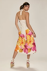 Julie Halter Braid Floral Midi Dress