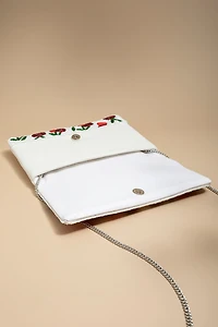 Emma Cherry Beaded Clutch Bag