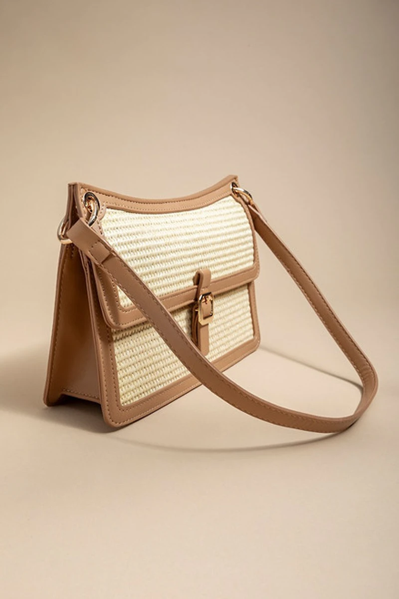 Sofia Straw Shoulder Bag